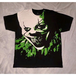 IT Chapter 2 Movie Pennywise Big Graphic Print Black T-Shirt Size X-Large
